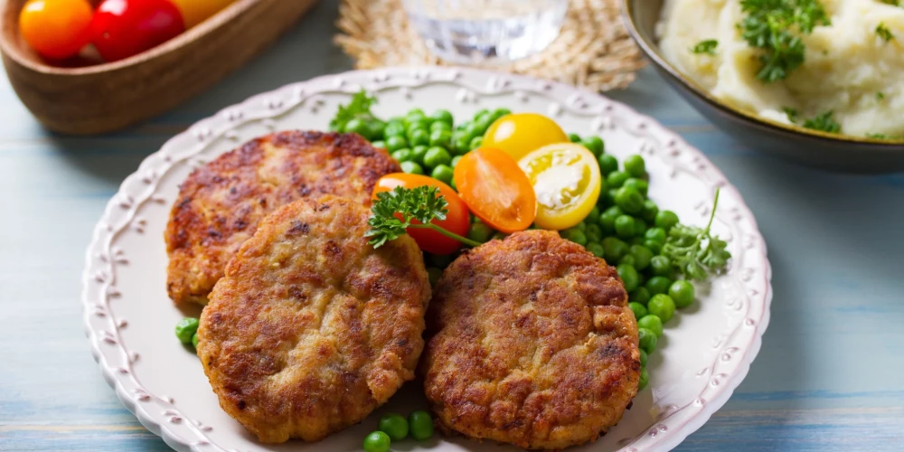 Kartupeļu un zirņu kotletes 