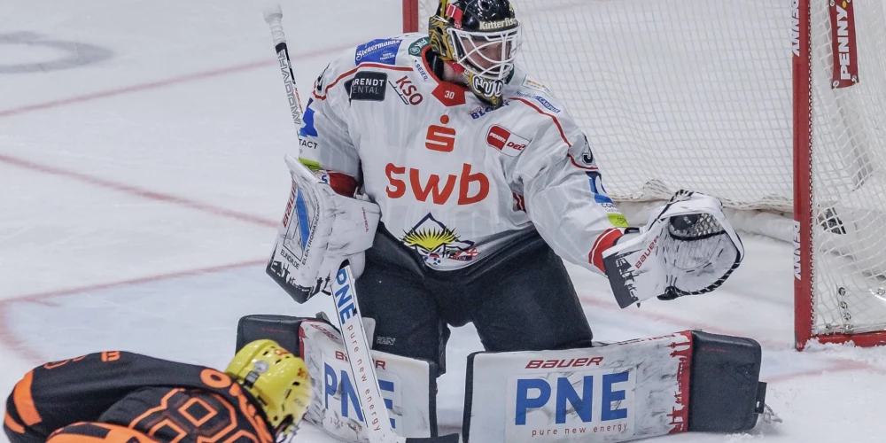 Kristers Gudļevskis "Fischtown Pinguins" vārtus sargā pirmo reizi pēdējo četru mēnešu laikā