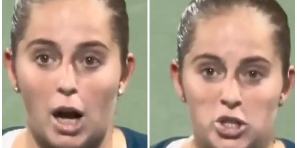 Aļona Ostapenko tenisa kortā "nodevusi zibeņus".