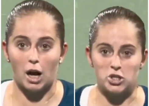 Aļona Ostapenko tenisa kortā "nodevusi zibeņus".