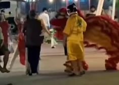 Bangkokas policisti lauvas kostīmā aiztur grūti notveramu zagli