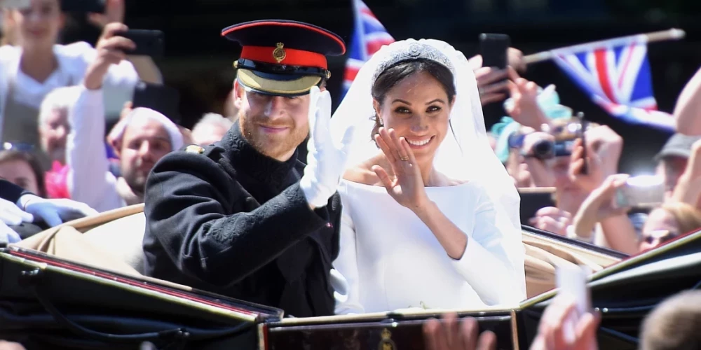 Гарри и Меган в день своей свадьбы.