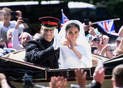 Гарри и Меган в день своей свадьбы.