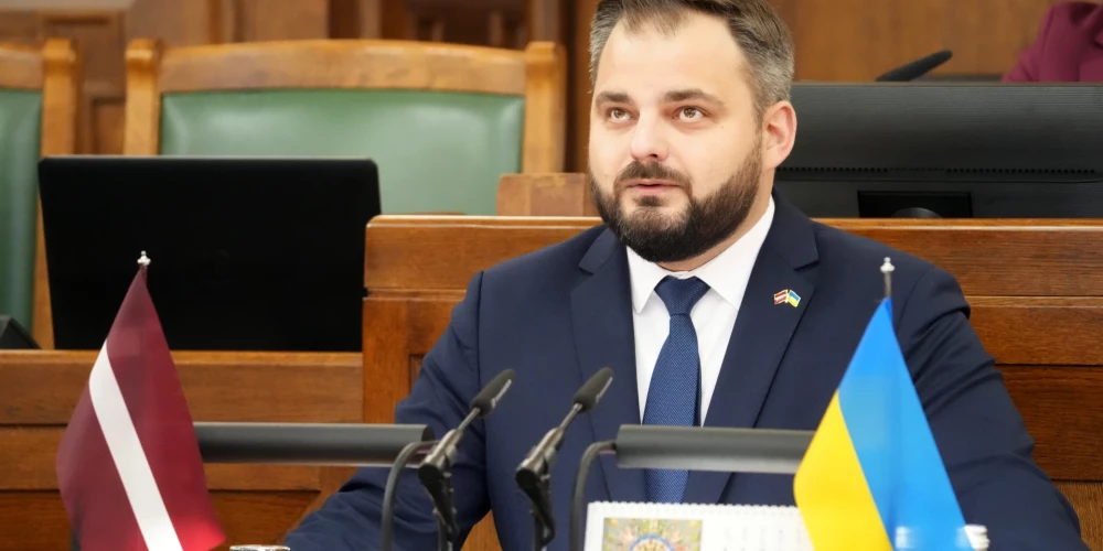 "Jaunās vienotības" Saeimas frakcijas vadītājs Edmunds Jurēvics. 