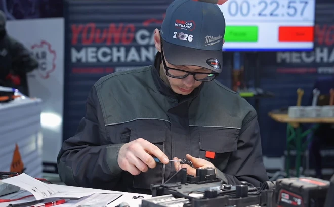 Jaunā automehāniķa konkursa fināls Ķīpsalā ilga divas dienas.