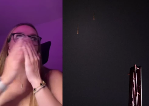 1. martā redzams, kā Dubaijā tiek pārtvertas raķetes. 