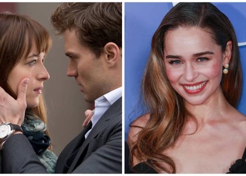 Dakota Džonsone un Džeimijs Dornans franšīzē “Greja piecdesmit nokrāsas” un “Troņu spēles” zvaigzne Emīlija Klārka.