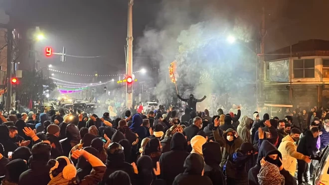 Protesti Irānas ziemeļos šī gada 8. janvārī.