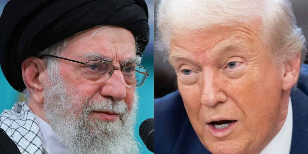 ASV prezidents Donalds Tramps un likvidētais Irānas augstākais vadonis Ali Hameneji