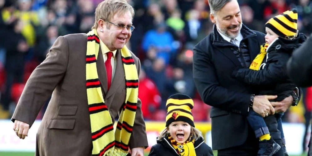 Элтон Джон не часто появлялся с детьми в публичных местах.