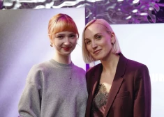 Kristīne Virsnīte kopā ar meitu Amēliju.