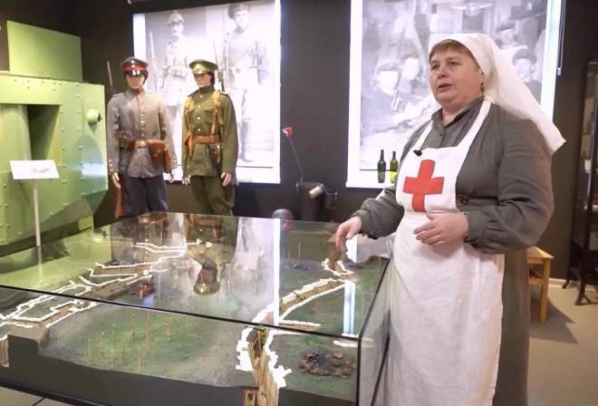 Muzeja gide un pedagoģe Miropija Petkune.