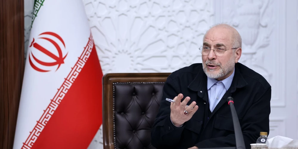 Irānas parlamenta priekšsēdētājs Mohammads Bāgers Galibafs.