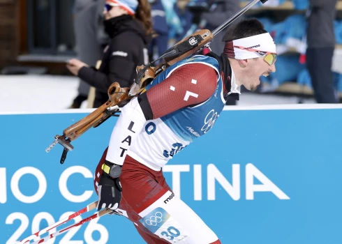 Latvijas biatlonists Andrejs Rastorgujevs. 