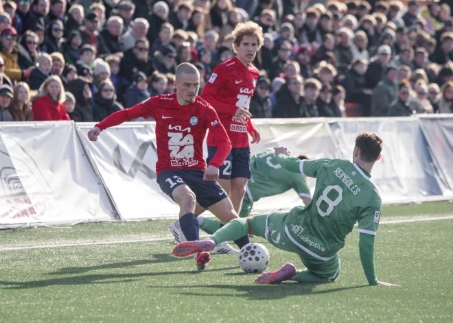 "Jelgavas" futbolisti Latvijas futbola virslīgas mačā pārspēj "Tukumu 2000"
