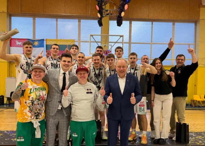 "Gulbenes Buki"/BJSS basketbolisti izcīna uzvaru KTU Latvijas-Lietuvas Reģionālajā kausā