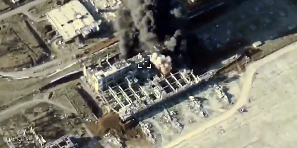 Ukrainas izlūkdienestu materiāli apstiprina, ka trieciena laikā teritorijā atradās liels skaits dronu.