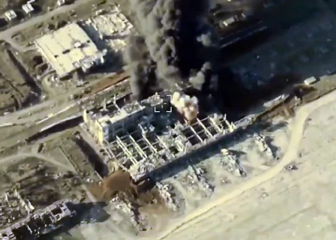 Ukrainas izlūkdienestu materiāli apstiprina, ka trieciena laikā teritorijā atradās liels skaits dronu.