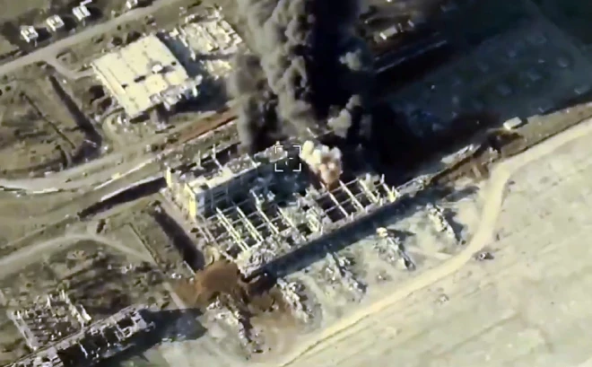 Ukrainas izlūkdienestu materiāli apstiprina, ka trieciena laikā teritorijā atradās liels skaits dronu.