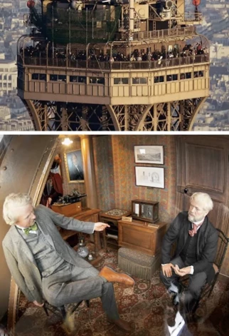 Slepenā istaba Eifeļa tornī.