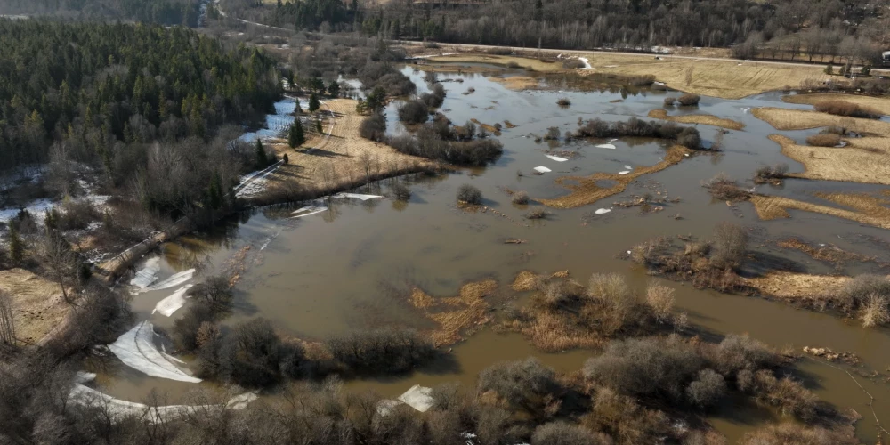 Pārplūdusi Abava pie Kandavas.