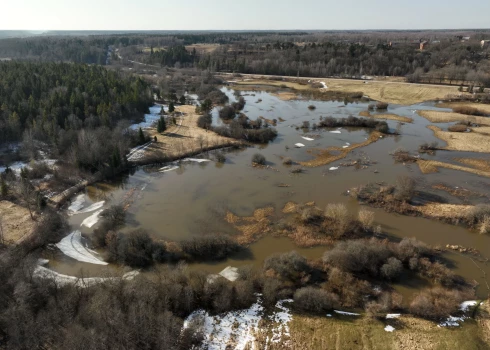 Pārplūdusi Abava pie Kandavas.