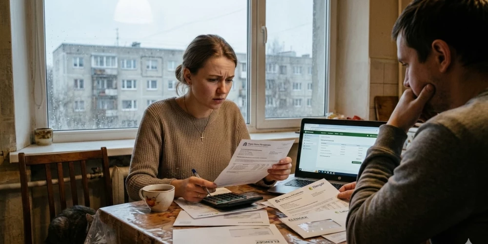 В Латвии все больше людей живут с опасением, что коммунальные платежи окажутся непосильными.