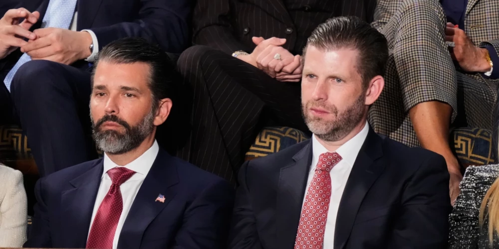 ASV prezidenta Donalda Trampa dēli - Ēriks un Donalds Jr. Tramps nesen veikuši ieguldījumus jaunā dronu uzņēmumā.