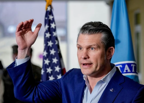 ASV kara ministrs Pīts Hegsets (foto: Scanpix / AP)