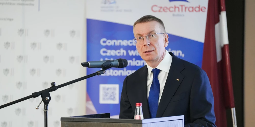 20260310 Rīga. Latvija. Valsts prezidents Edgars Rinkevičs. Valsts prezidents Edgars Rinkēvičs valsts vizītē Latvijas Republikā uzņem Čehijas Republikas prezidentu Petru Pavelu (Petr Pavel) un dzīvesbiedri Evu Pavlovu (Eva Pavlovu). Vieta: Rīgas pils, Latvija. Foto autors Ilmārs Znotiņš