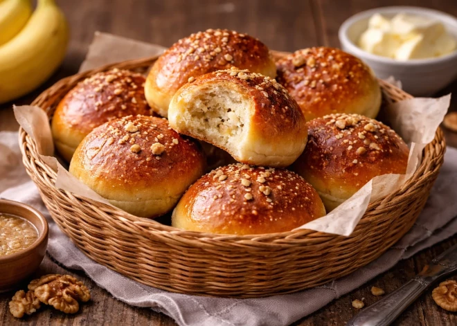 Банановые булочки дома: простой рецепт мягкой и ароматной выпечки к чаю