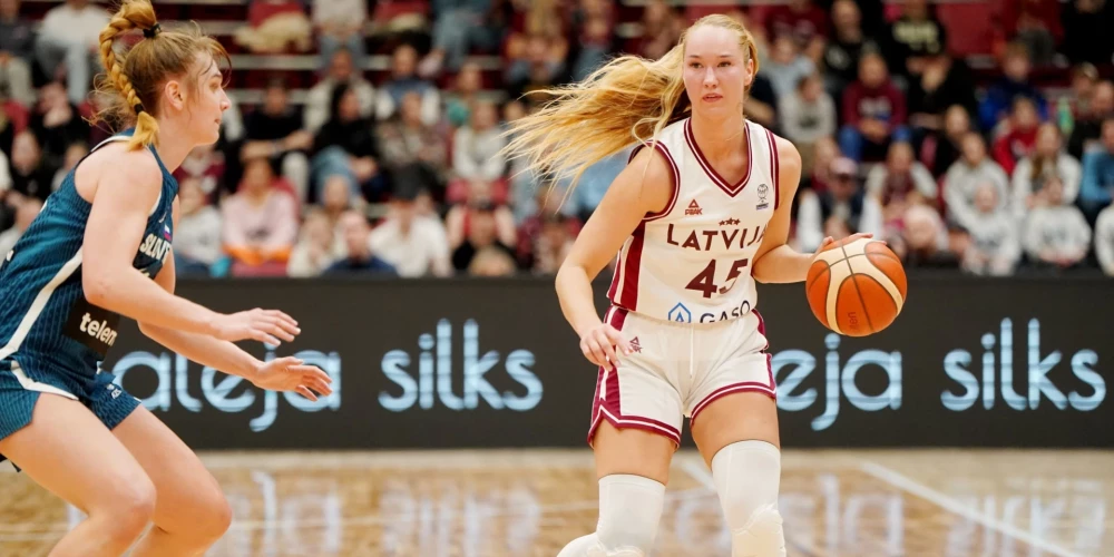 Latvijas basketbolistes Rīgā pieveic Slovēniju ar 79:53.