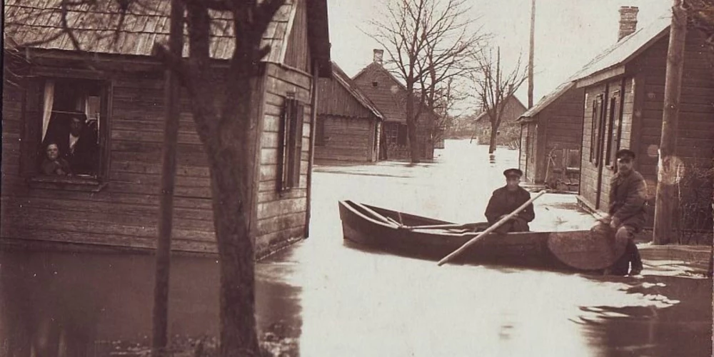Наводнение в Екабпилсе, 1931 год.