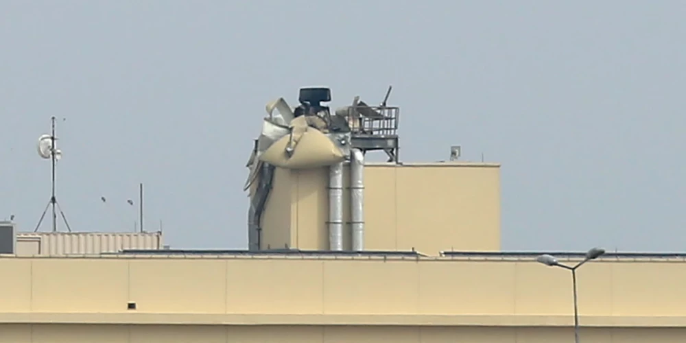 ASV vēstniecībā Bagdādē pēc uzbrukuma. 