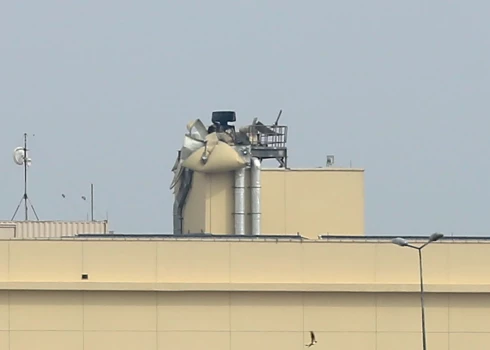 ASV vēstniecībā Bagdādē pēc uzbrukuma. 