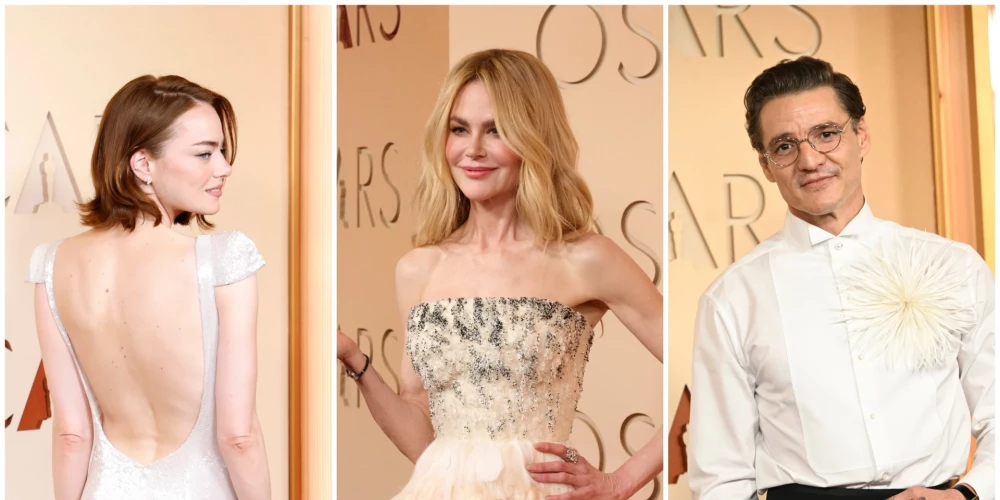 No klasiskas elegances līdz drosmīgām izvēlēm — “Oskaru” ceremonija pārsteidz ar tērpiem.