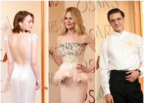 No klasiskas elegances līdz drosmīgām izvēlēm — “Oskaru” ceremonija pārsteidz ar tērpiem.