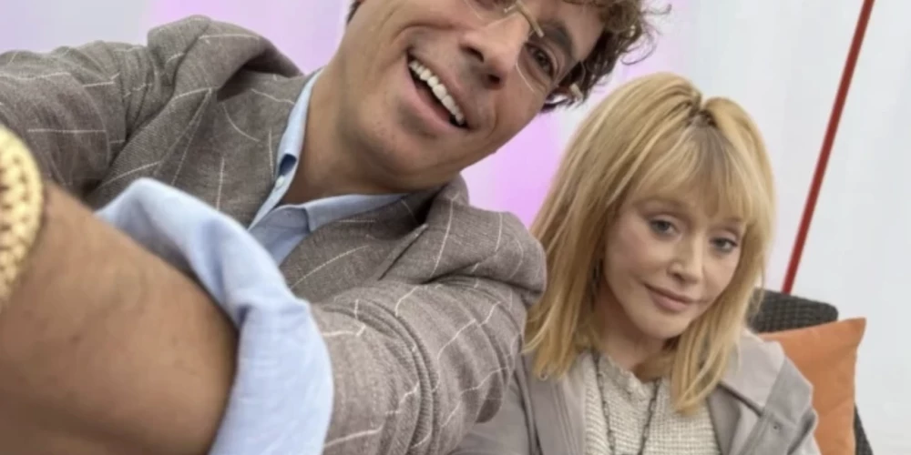 Maksims Galkins ar sievu Allu Pugačovu.