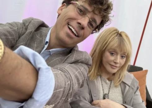 Maksims Galkins ar sievu Allu Pugačovu.