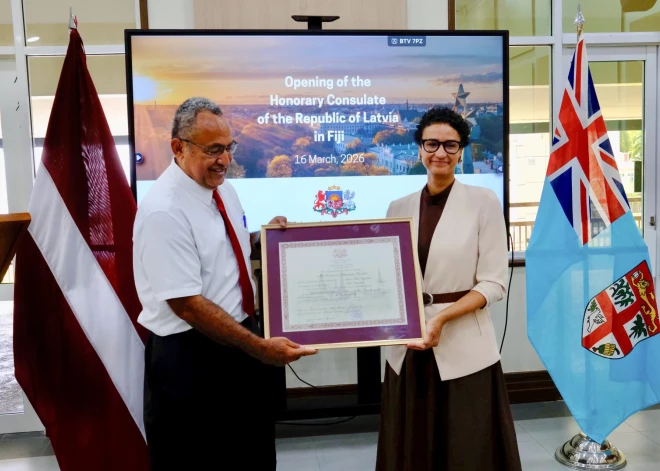 Fidži galvaspilsētā atklāts pirmais Latvijas goda konsulāts Klusā okeāna salu valstīs