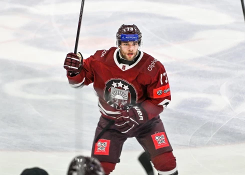 Latvijas uzbrucējs Deniss Smirnovs. 