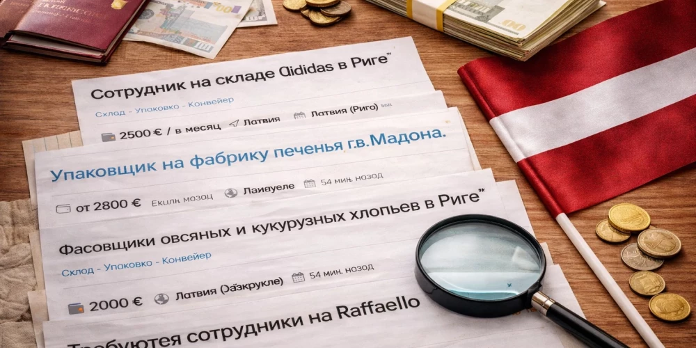 В Латвии заметили подозрительные вакансии с зарплатой до 2800 евро.