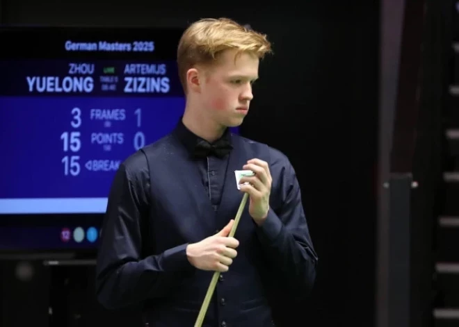 Tikt uz dueli pret leģendu neizdevās. Pēc spožās uzvaras snūkerists Žižins piekāpjas "World Open" astotdaļfinālā