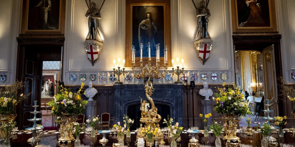 Bankets Vindzoras pilī par godu Nigērijas prezidentam.