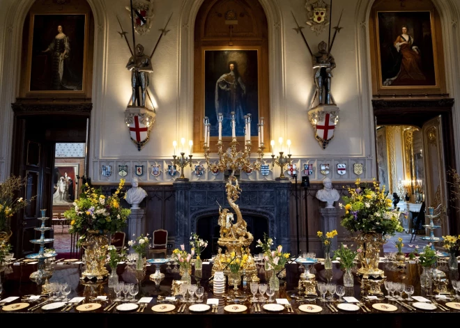 Bankets Vindzoras pilī par godu Nigērijas prezidentam.