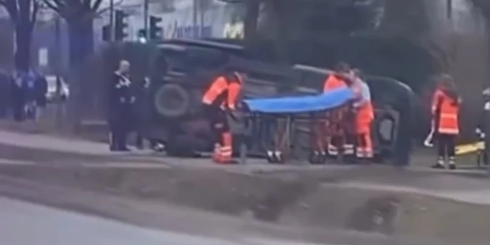 Кадр с места ДТП.