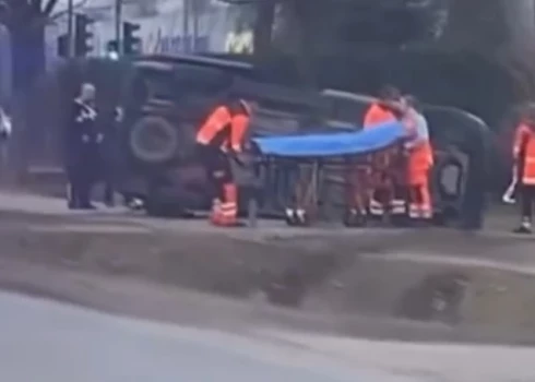 Кадр с места ДТП.