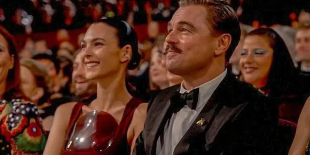 Виттория Черетти и Леонардо Ди Каприо на церемонии "Оскар".