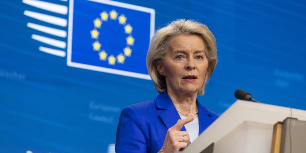 Eiropas Komisijas priekšsēdētāja Urzula fon der Leiena.