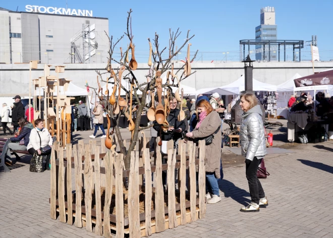 Литовская ярмарка Казюкас на Рижском центральном рынке.